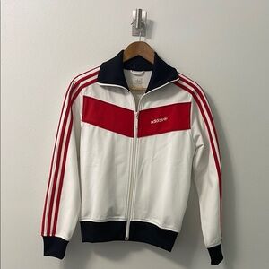 Adidas Red and White Track Jacket
